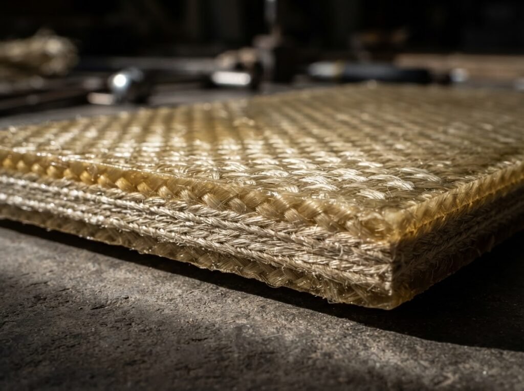 Natural fiber reinforced composite laminate in a bio-resin matrix